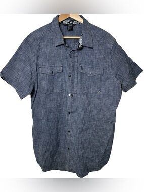 511 Tactical Shirt Mens XL Blue Denim Snap Workwear Utility Light Breathable
